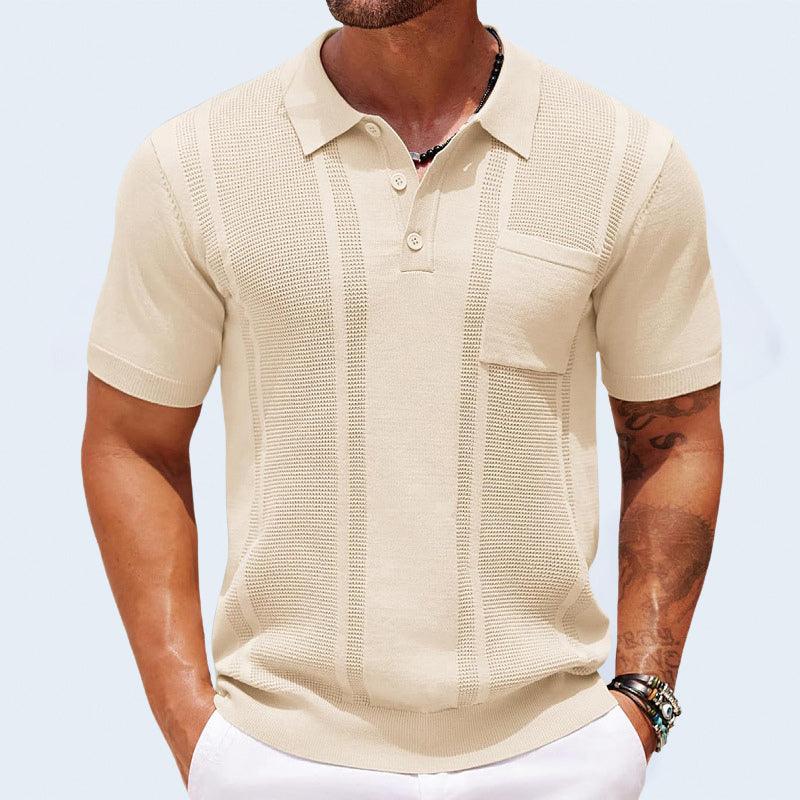 Finley | Men's Textured Polo Shirt with Chest Pocket
