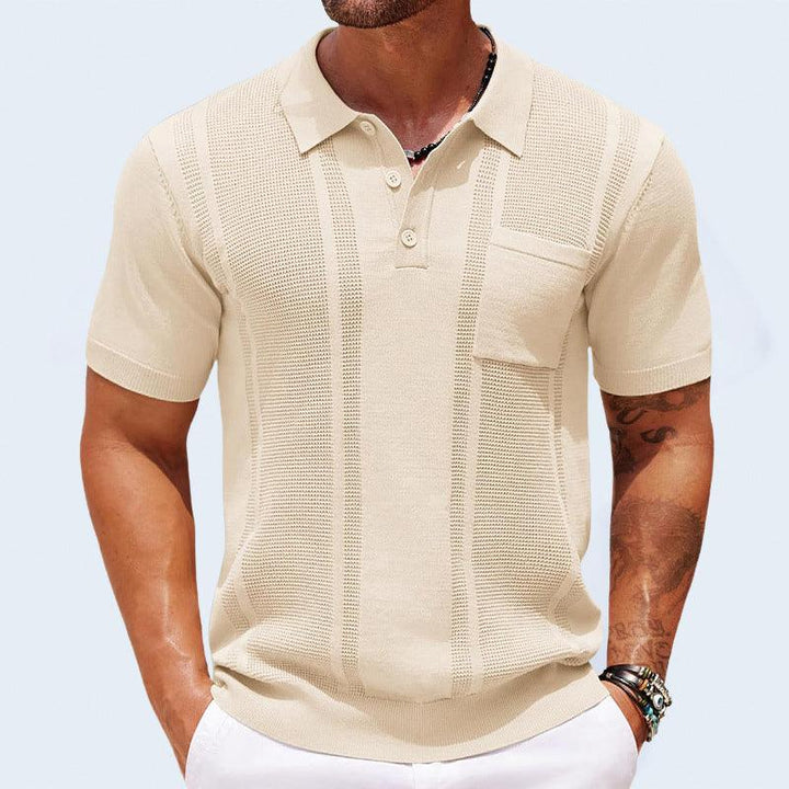 Finley | Men's Textured Polo Shirt with Chest Pocket