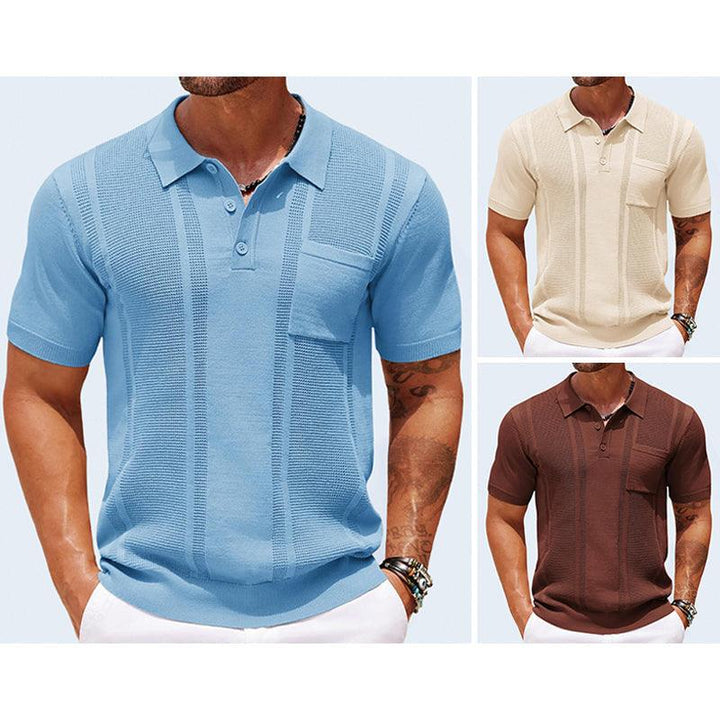 Finley | Men's Textured Polo Shirt with Chest Pocket