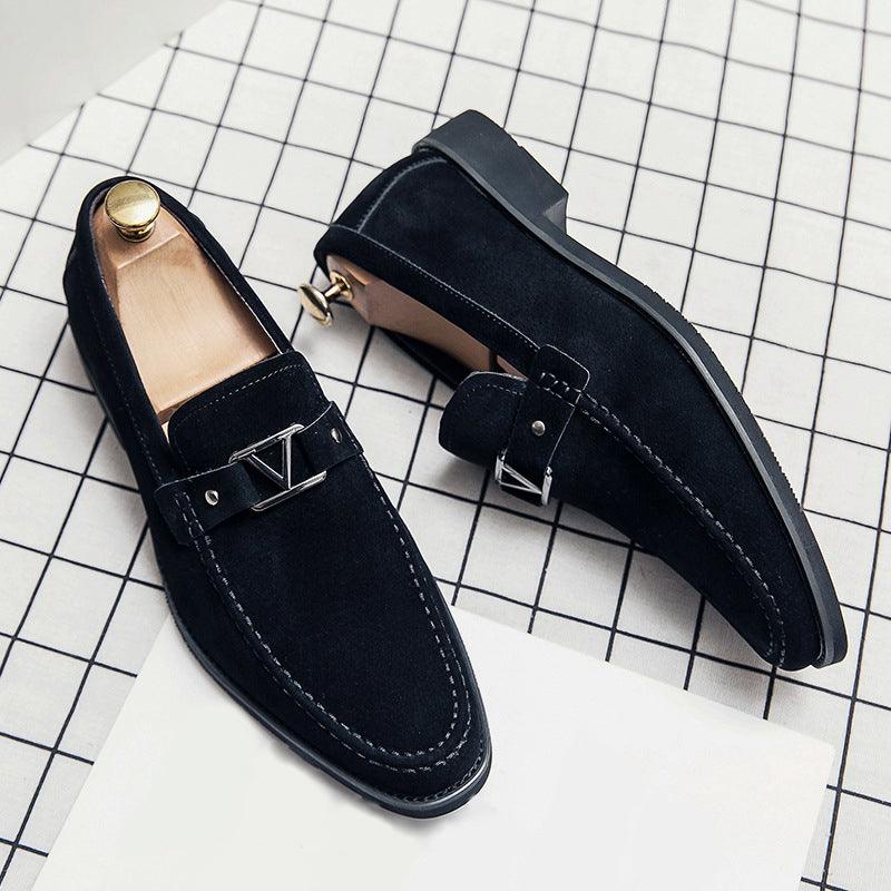 Matthew | Men’s Formal Slip-On Loafers with Triangle Metal Bit
