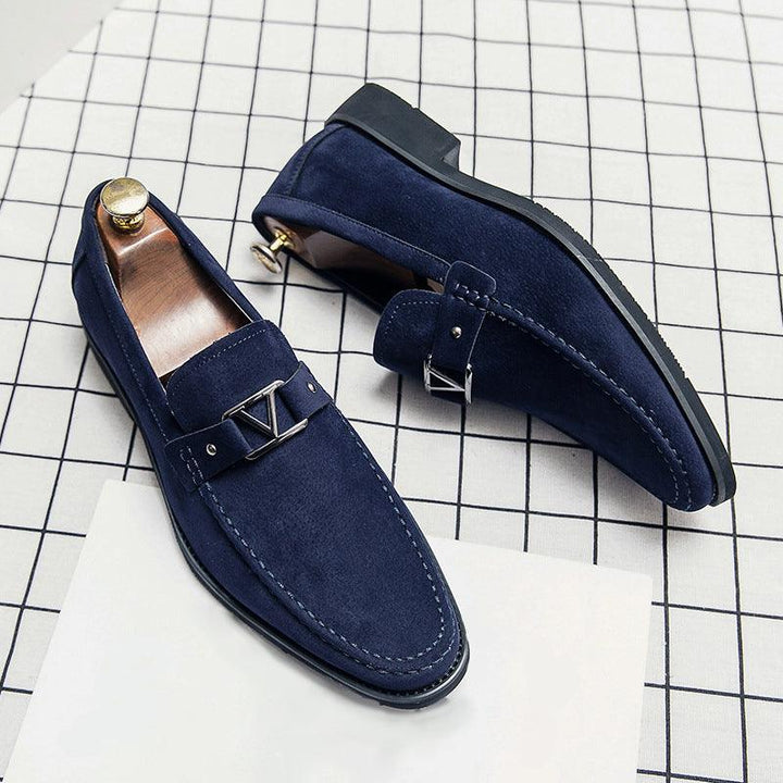 Matthew | Men’s Formal Slip-On Loafers with Triangle Metal Bit
