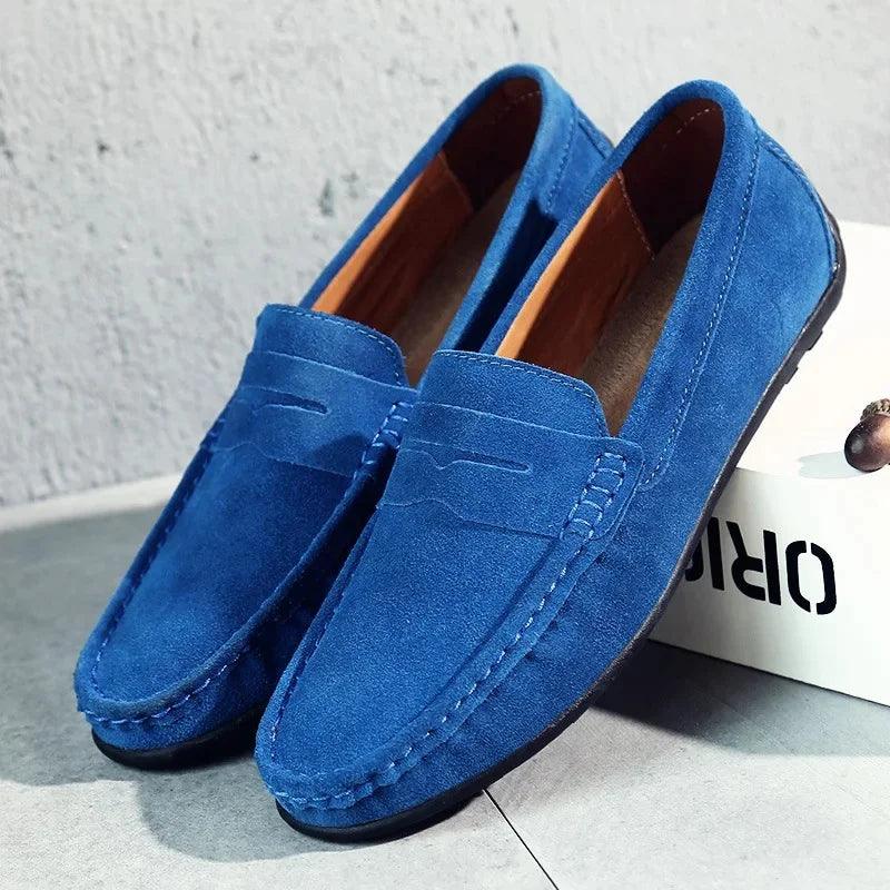 Torin | Men’s Classic Spring Suede Loafers with Penny Strap