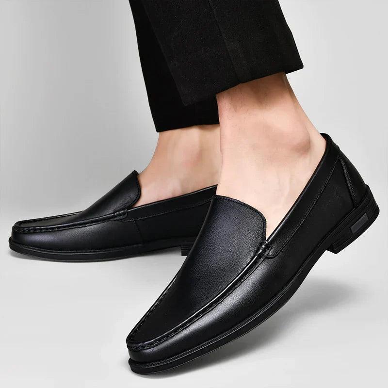 Sebastian | Men’s Classic Leather Loafers with Moc Toe