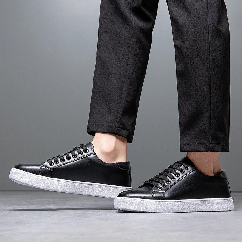 Edward | Formal Leather Men's Trainers with Lace-Up Design