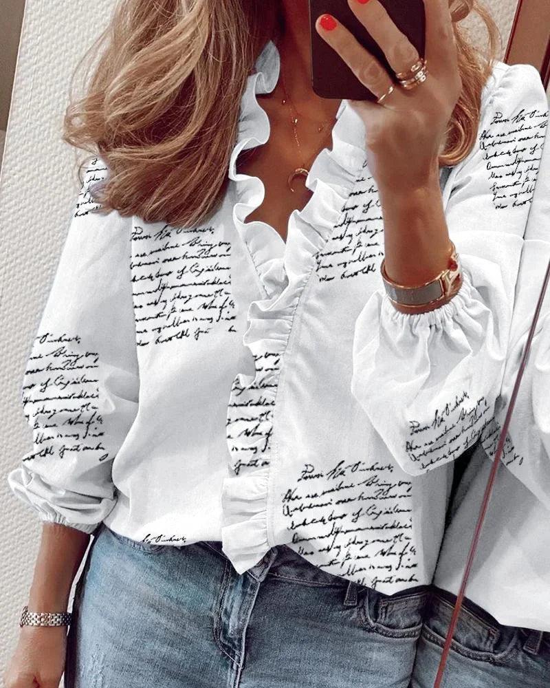 Lexi | Women's Short Sleeve Linen V-Neck Blouse