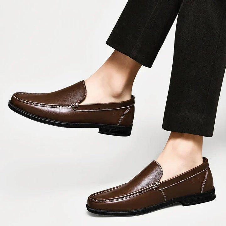 Sebastian | Men’s Classic Leather Loafers with Moc Toe