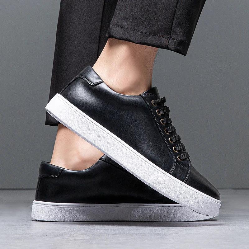 Edward | Formal Leather Men's Trainers with Lace-Up Design