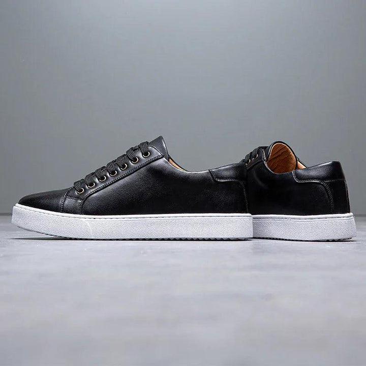 Edward | Formal Leather Men's Trainers with Lace-Up Design