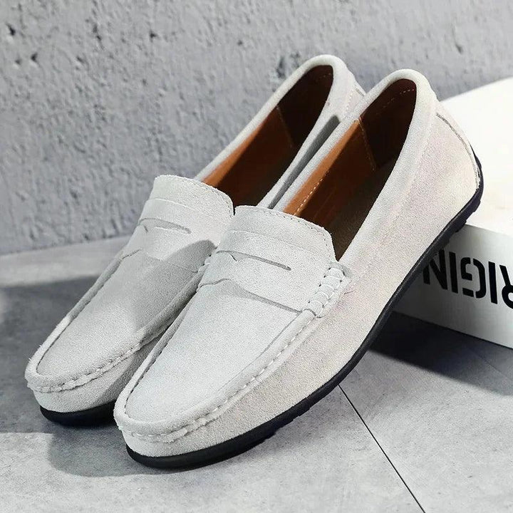Torin | Men’s Classic Spring Suede Loafers with Penny Strap
