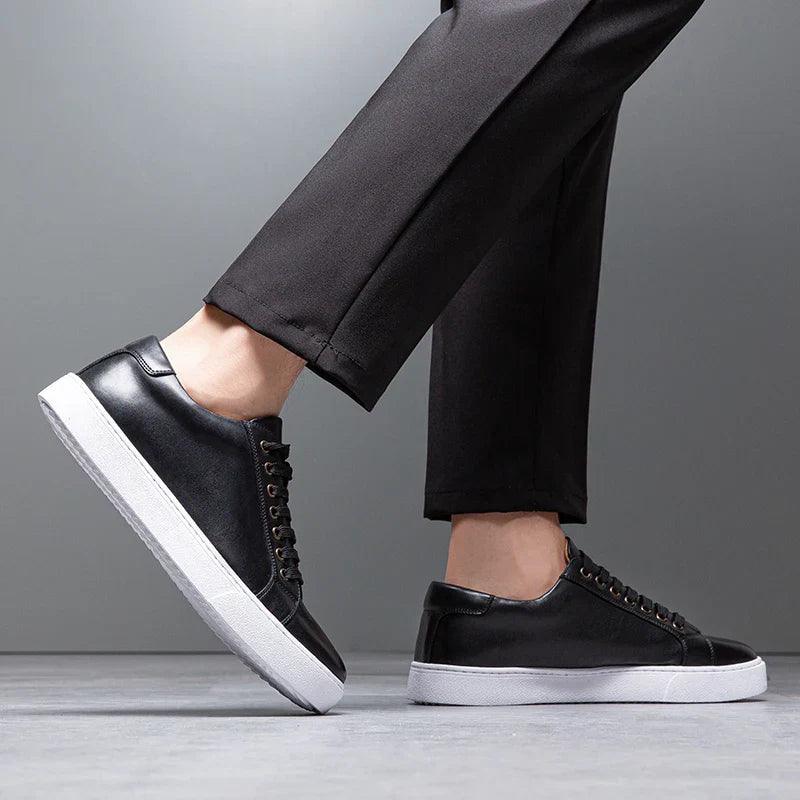 Edward | Formal Leather Men's Trainers with Lace-Up Design