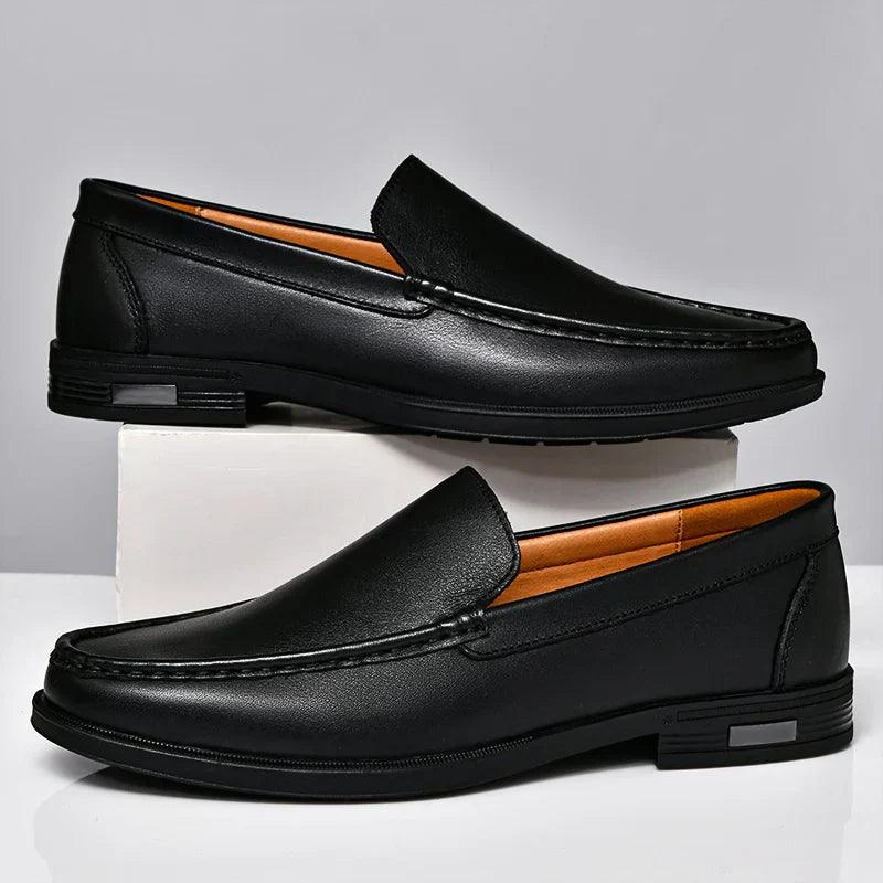 Sebastian | Men’s Classic Leather Loafers with Moc Toe