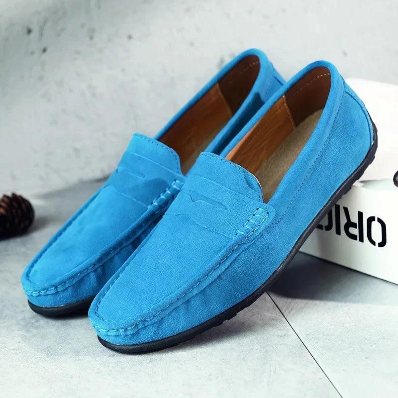 Torin | Men’s Classic Spring Suede Loafers with Penny Strap