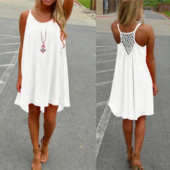 Sari Women's Beach Cover Up Dress | Lightweight Polyester, Bohemian Spaghetti Strap 0
