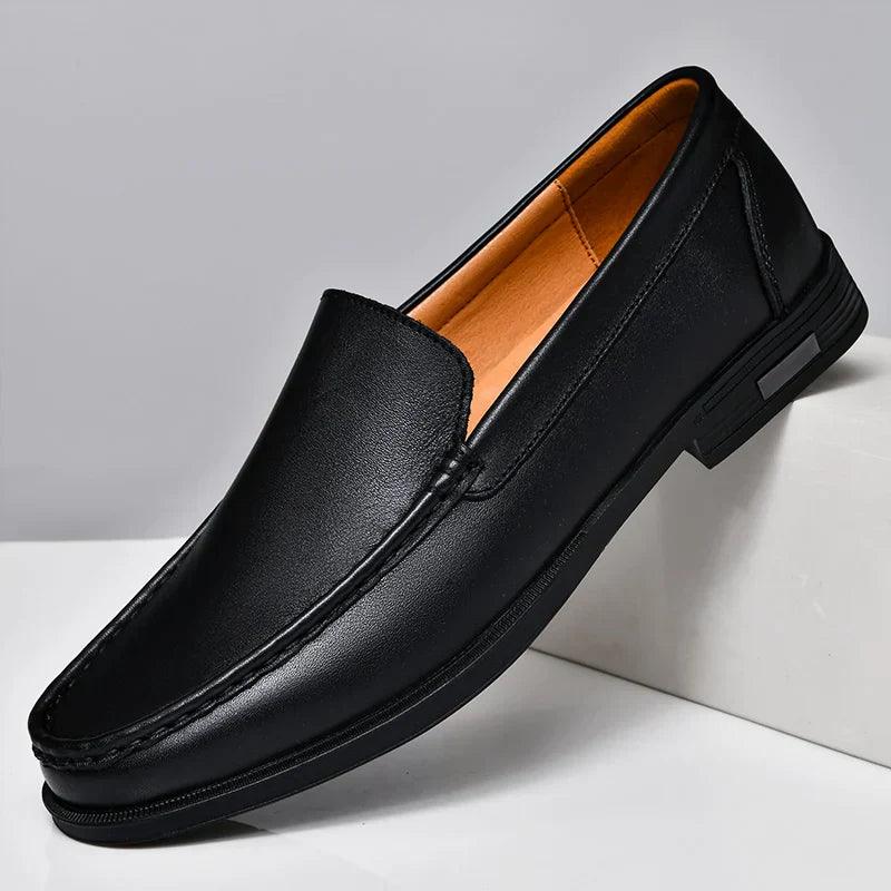Sebastian | Men’s Classic Leather Loafers with Moc Toe