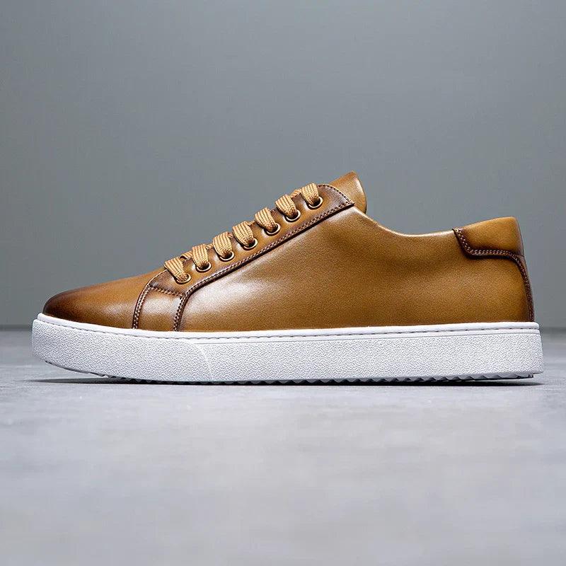 Edward | Formal Leather Men's Trainers with Lace-Up Design
