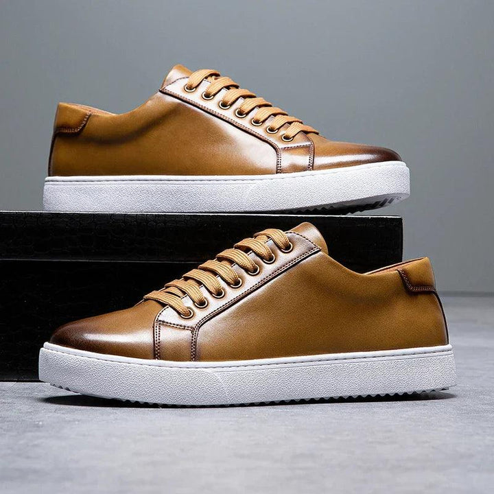 Edward | Formal Leather Men's Trainers with Lace-Up Design