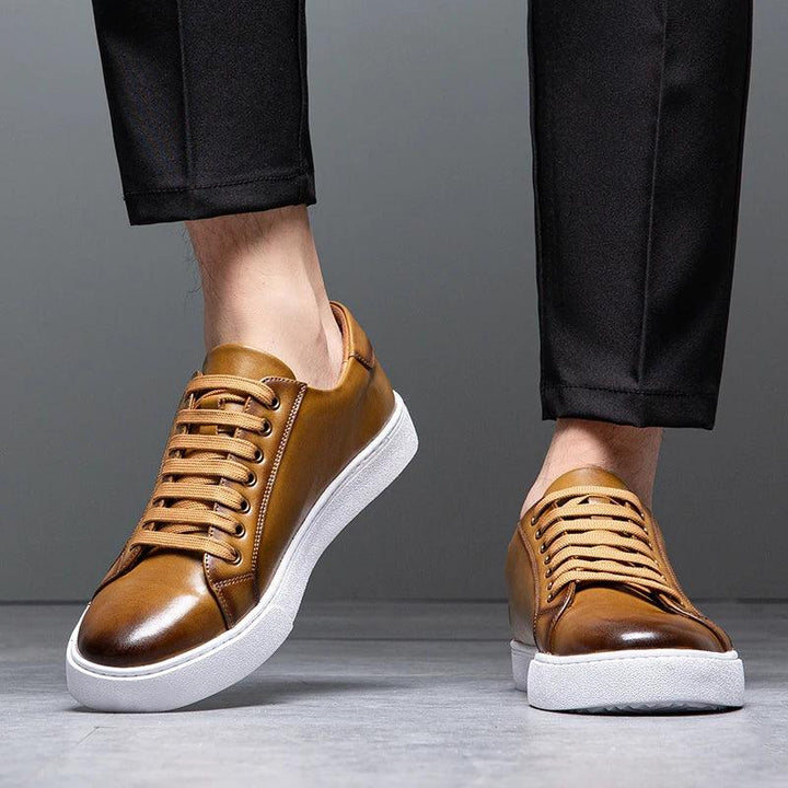 Edward | Formal Leather Men's Trainers with Lace-Up Design