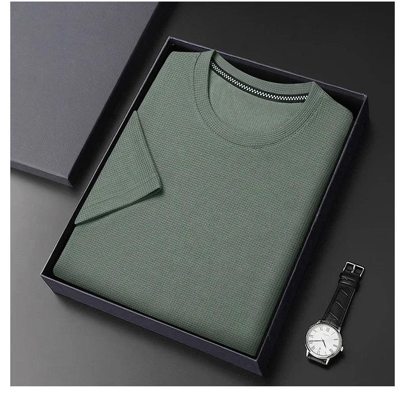 Alasdair | Men’s Modern Waffle T-shirt with Crew Neck
