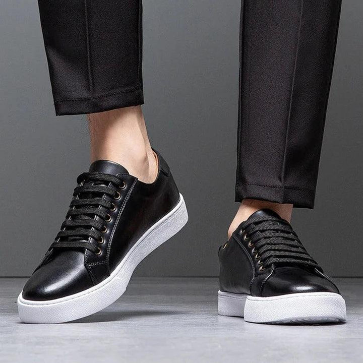 Edward | Formal Leather Men's Trainers with Lace-Up Design