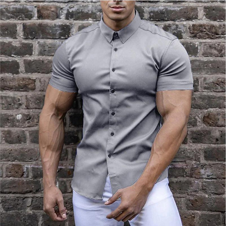Men's Slim Fit Short Sleeve Casual Shirt
