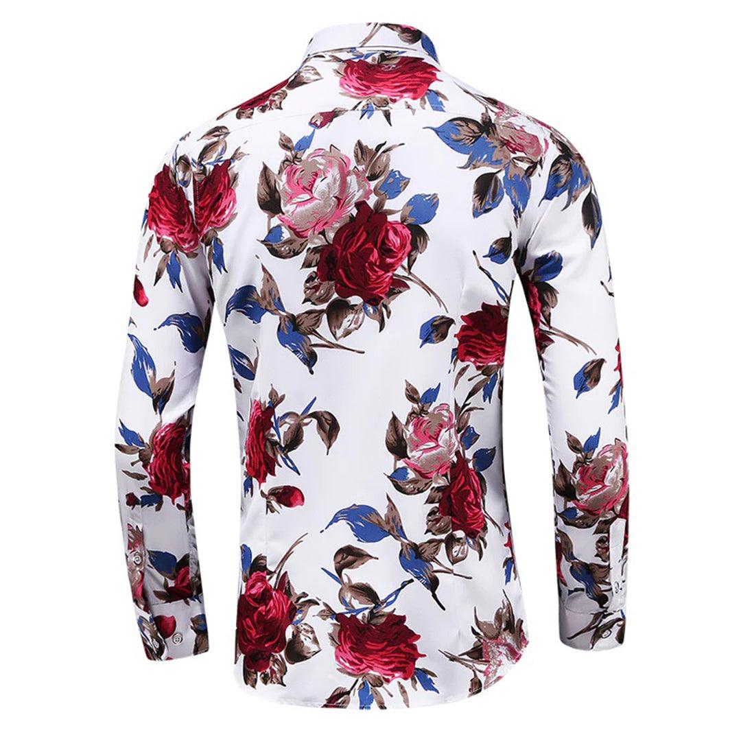 Men's Floral Long Sleeve Casual Shirt