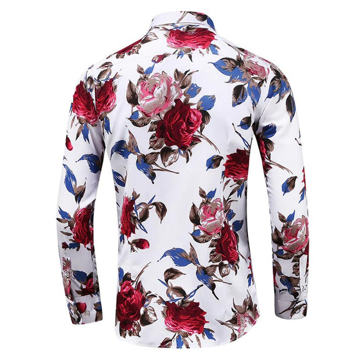 Men's Floral Long Sleeve Casual Shirt
