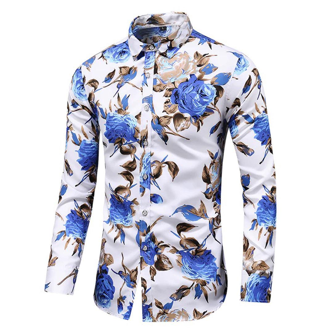 Men's Floral Long Sleeve Casual Shirt