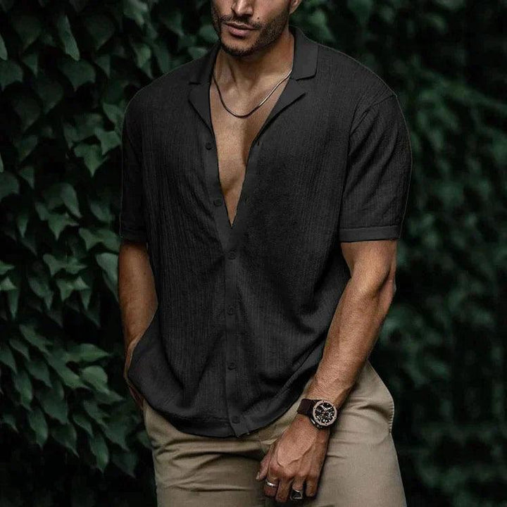 Henry | Men’s Casual Short Sleeve Shirt with Button Front