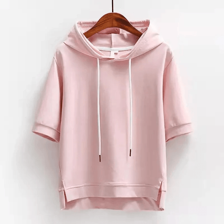 Allegra | Women’s Short Sleeve Drawstring Hoodie