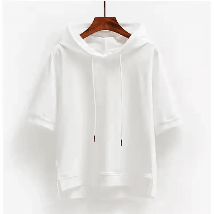 Allegra | Women’s Short Sleeve Drawstring Hoodie