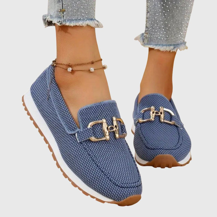 June | Women's Mesh Buckle Detail Slip-On Loafers