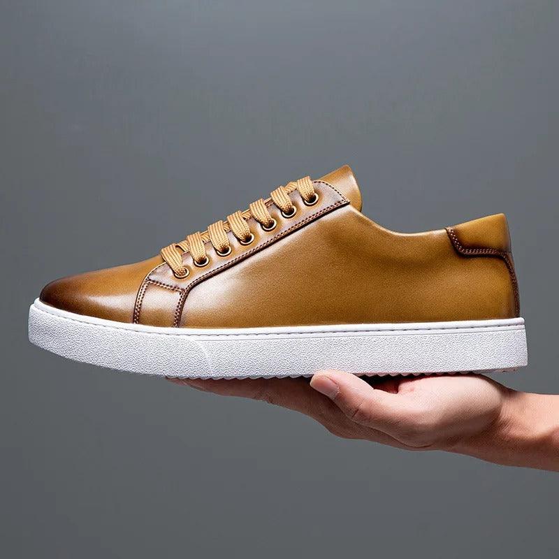 Edward | Formal Leather Men's Trainers with Lace-Up Design