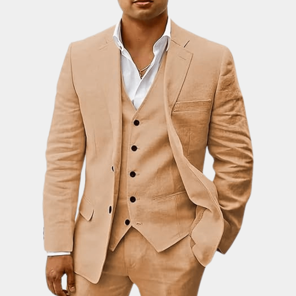Otis | Men’s Classic Three-Piece Suit with Matching Waistcoat