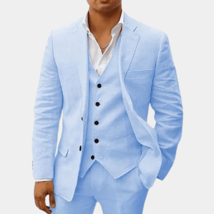 Otis | Men’s Classic Three-Piece Suit with Matching Waistcoat