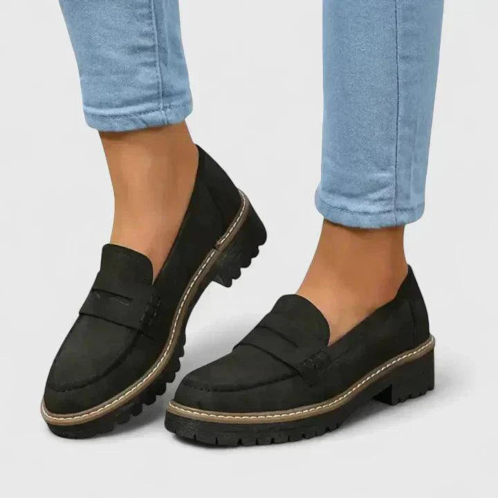Journey | Women's Suede Platform Slip-On Loafers