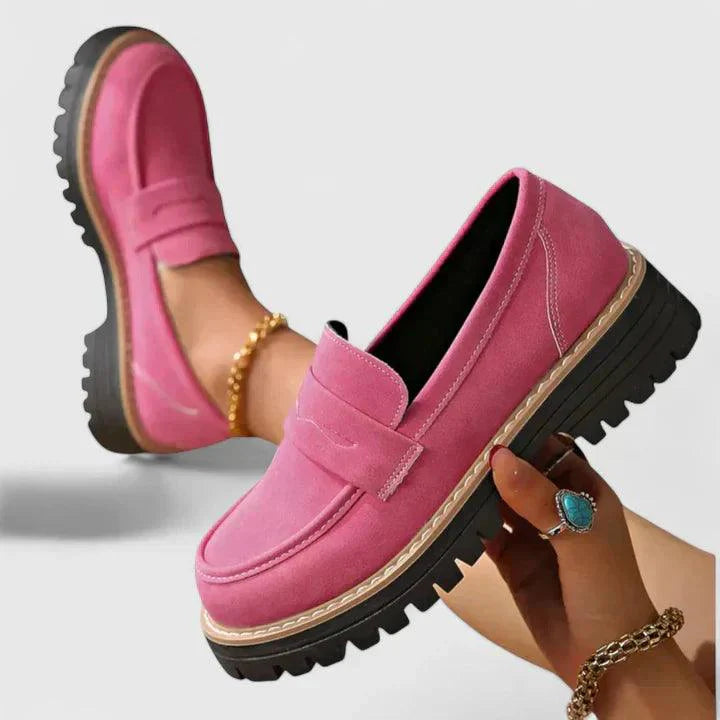 Journey | Women's Suede Platform Slip-On Loafers