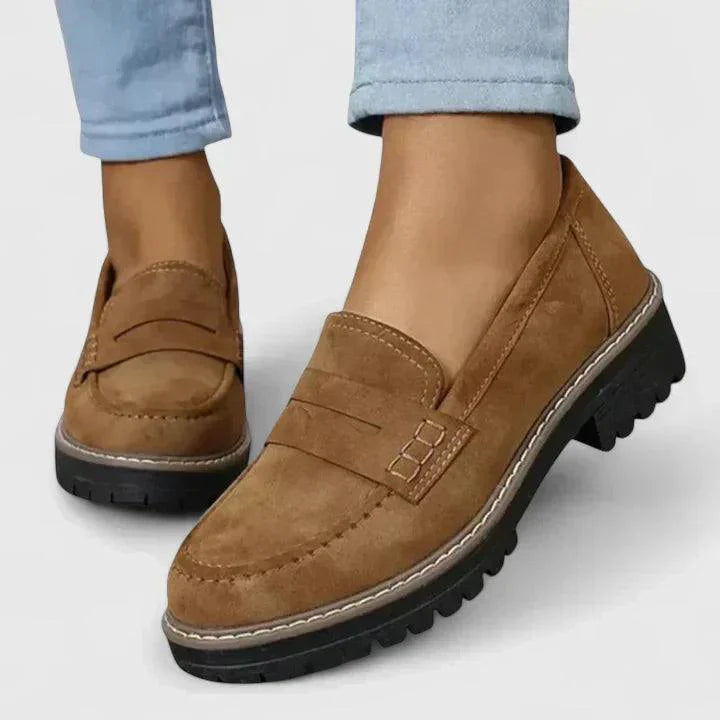 Journey | Women's Suede Platform Slip-On Loafers