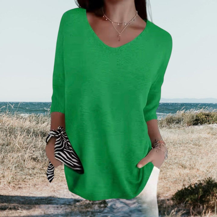 Lily | Women’s Short Sleeve V Neck Summer Blouse