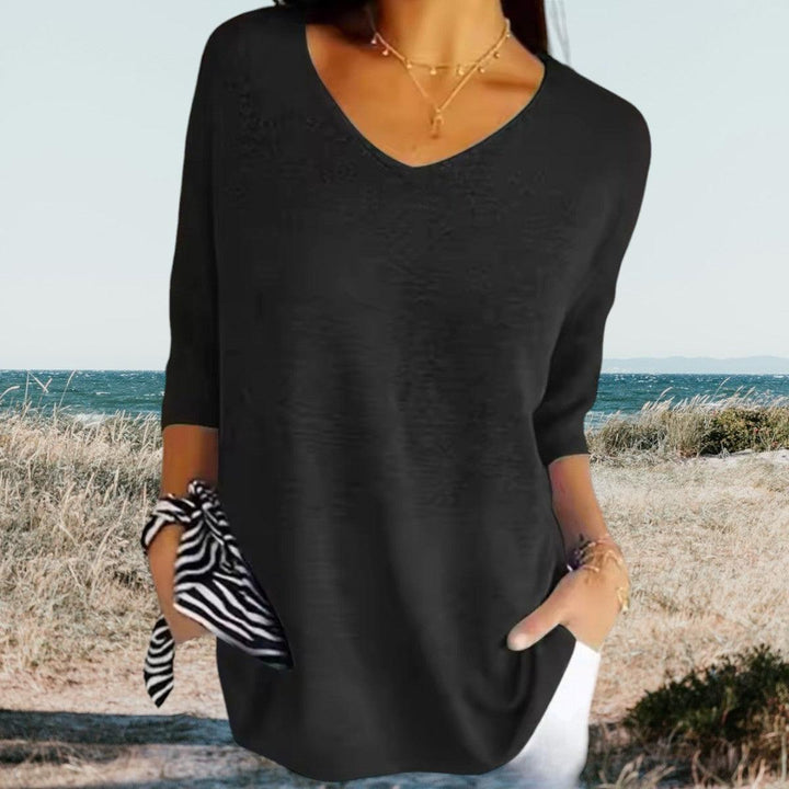 Lily | Women’s Short Sleeve V Neck Summer Blouse