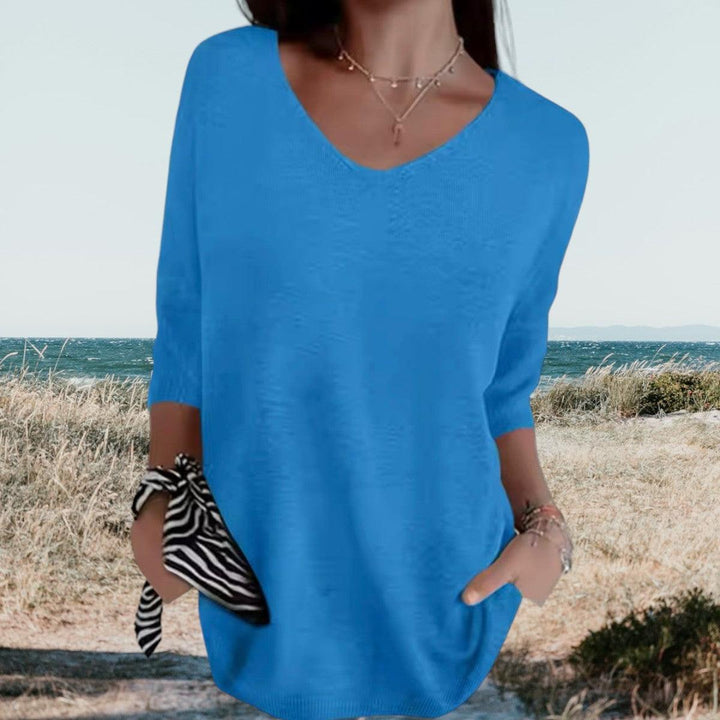Lily | Women’s Short Sleeve V Neck Summer Blouse