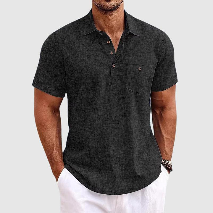 Theo | Men’s Casual Summer Polo Shirt with Chest Pocket