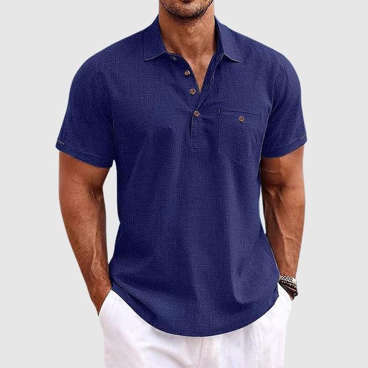 Theo | Men’s Casual Summer Polo Shirt with Chest Pocket