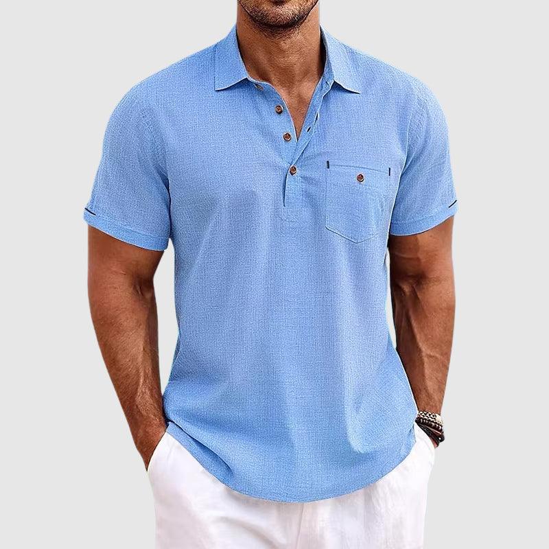 Theo | Men’s Casual Summer Polo Shirt with Chest Pocket