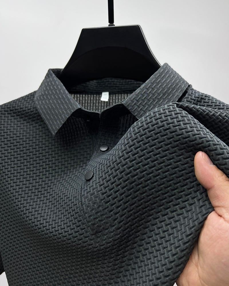 Charlie | Men’s Classic Summer Short Sleeve Textured Polo Shirt