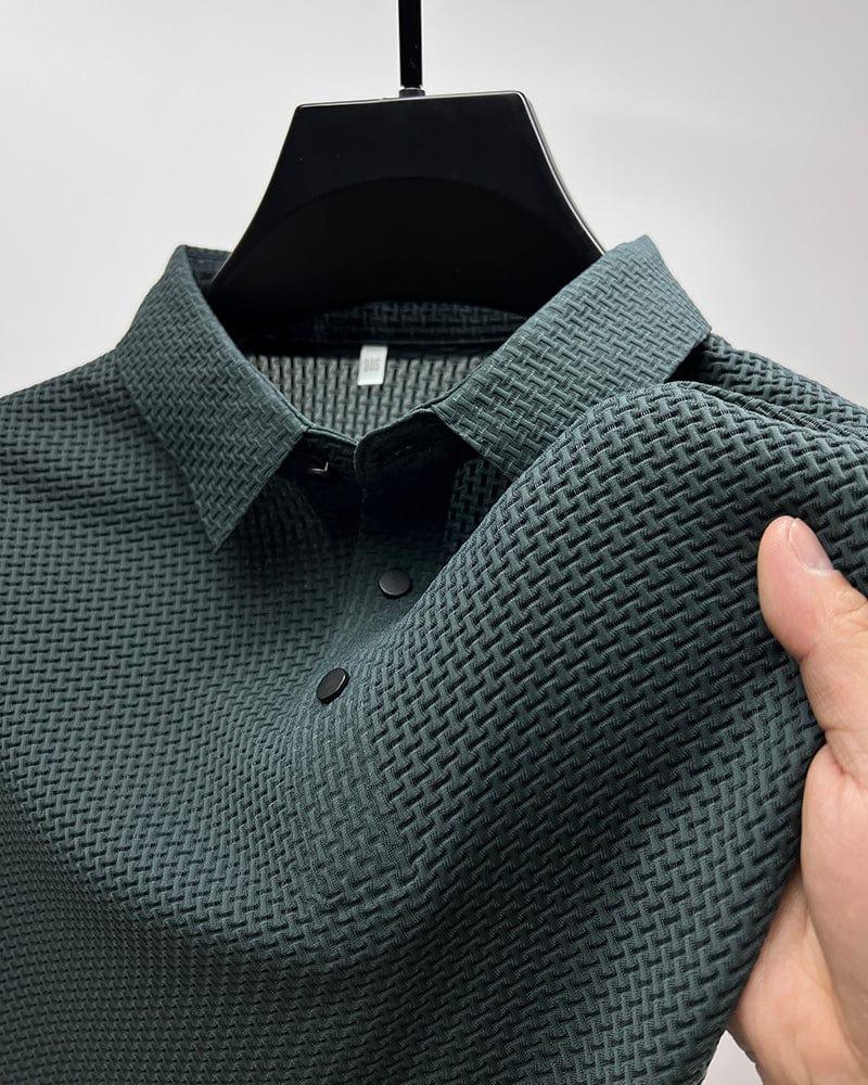 Charlie | Men’s Classic Summer Short Sleeve Textured Polo Shirt