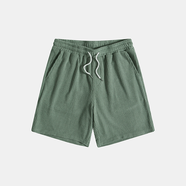 Tommy | Men’s Casual Button-Up Shirt Shorts Two Piece Set with Drawstring