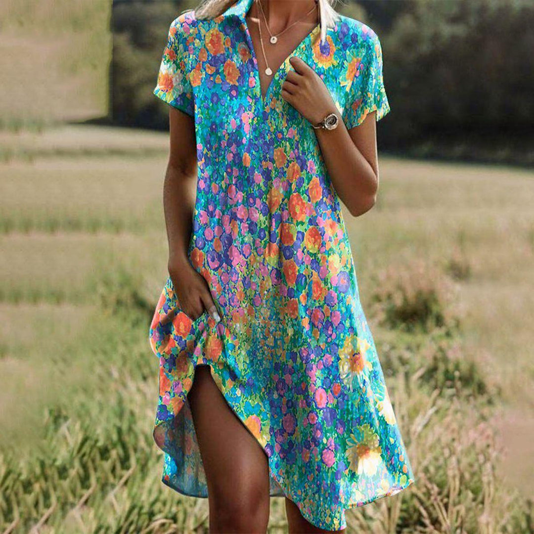 Nancy | Women's Linen Floral Embroidered Shirt
