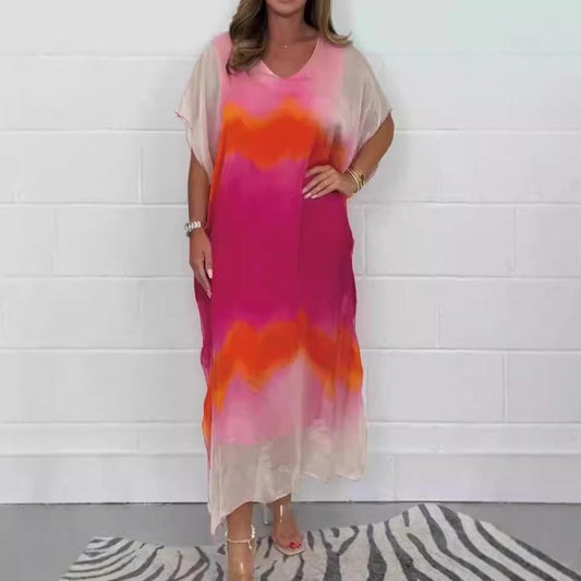 Celestia Elegante Chiffonkleid mit Dip Dye-Effekt – Limitierte Edition